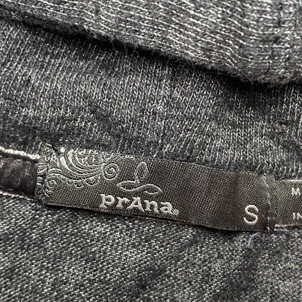 Prana Women's Gray Hooded Henley Sweatshirt - Picture 3 of 9